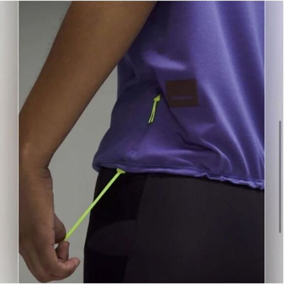NEW Lululemon Athletica Lightweight Cinch Hem Hiking Purple Short Sleeve Tee Sz8 - Picture 4 of 12